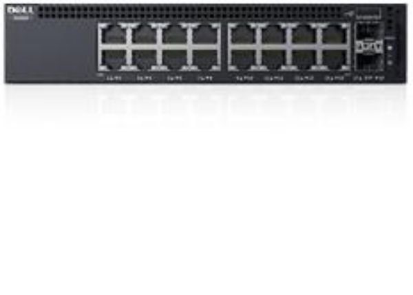 Dell Networking X1018P - 16 GbE PoE ports, 2 x 1Gb SFP ports 10/100/1000