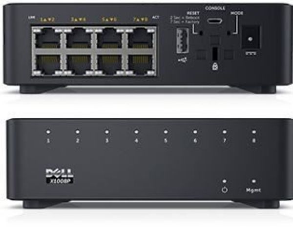 תמונה של Dell Networking X1008 Smart Web Managed Switch, 8x 1GbE ports- base warranty