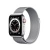 תמונה של Apple Watch Series 6 GPS + Cellular, 44mm Silver Stainless Steel Case with Silver Milanese Loop