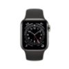 תמונה של Apple Watch Series 6 GPS + Cellular, 44mm Graphite Stainless Steel Case with Black Sport Band - Regular