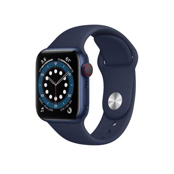 תמונה של Apple Watch Series 6 GPS + Cellular, 40mm Blue Aluminium Case with Deep Navy Sport Band - Regular