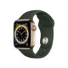 תמונה של Apple Watch Series 6 GPS + Cellular, 44mm Gold Stainless Steel Case with Cyprus Green Sport Band - Regular