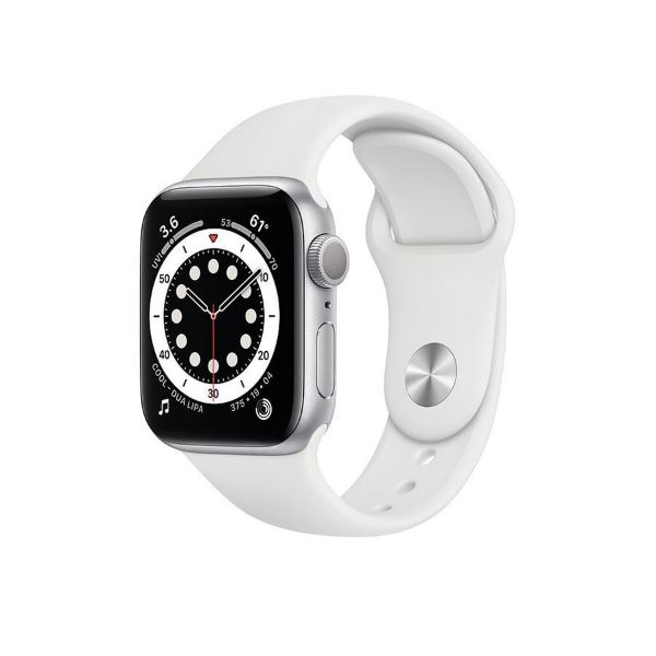 תמונה של Apple Watch Series 6 GPS, 40mm Silver Aluminium Case with White Sport Band - Regular