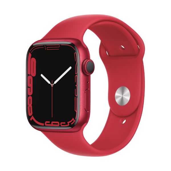 תמונה של Apple Watch Series 7 GPS, 45mm RED Aluminium Case with RED Sport Band - Regular