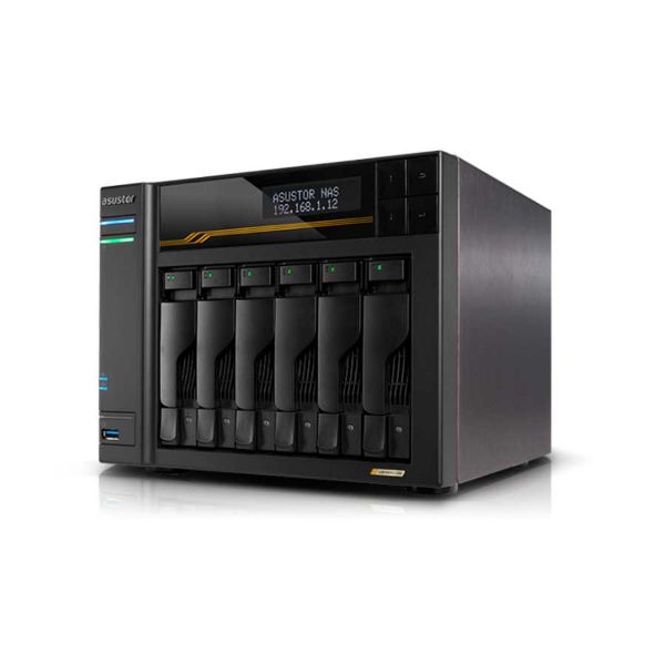 תמונה של Asustor Lockerstor 6 Gen3 6 Bay NAS, Quad-Core 2.3GHz CPU, Dual USB 4 Ports, Dual 10GbE Ports, Dual