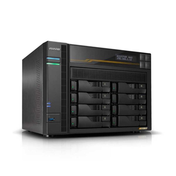 תמונה של Asustor Lockerstor 8 Gen3 8 Bay NAS, Quad-Core 2.3GHz CPU, Dual USB 4 Ports, Dual 10GbE Ports, Dual